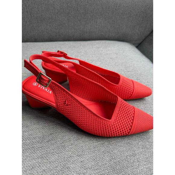 Vivaia Pointed-Toe Slingback Sandals Leah Citrus Orange Women's 41 US 9.5 - Picture 5 of 12